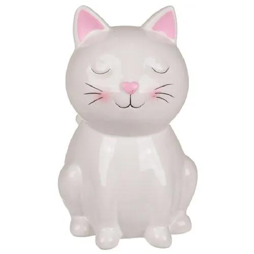 Pușculiță Pisică, alb, alb