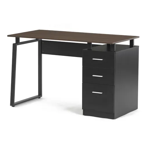 Masă de birou 3218 OAK, negru și stejar, negru