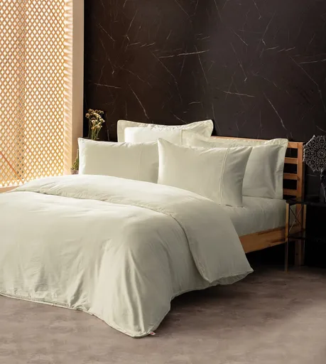 Lenjerie de pat dubla, L'essentiel Maison, Silky, Ecru