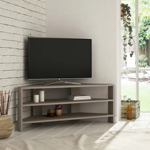 Comoda TV, Hanah Home, Thales Corner, 114x45x36 cm, Mocha