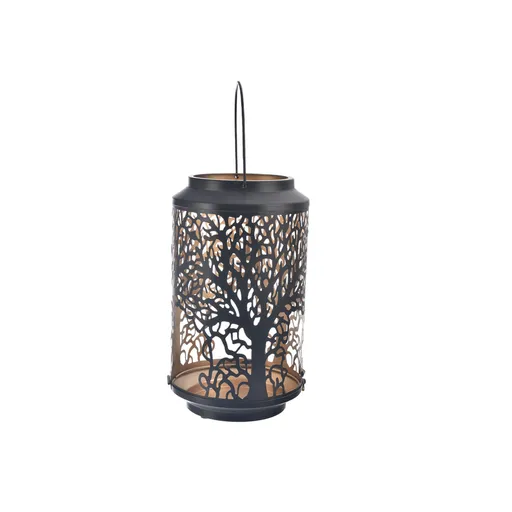 InDecor Sfeșnic metalic Copac negru, 15 x 15 x 23cm, M