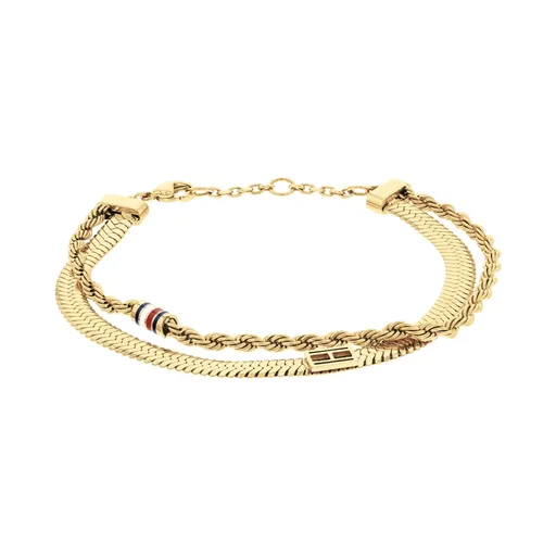 Tommy Hilfiger Brățară dublă placată cu aur Layered 2780982