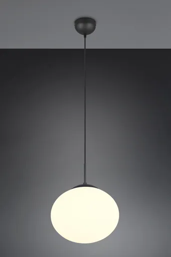 Lustra Fomento, TRIO, 30x150 cm, 15W, 1x E27, metal, negru mat/alb