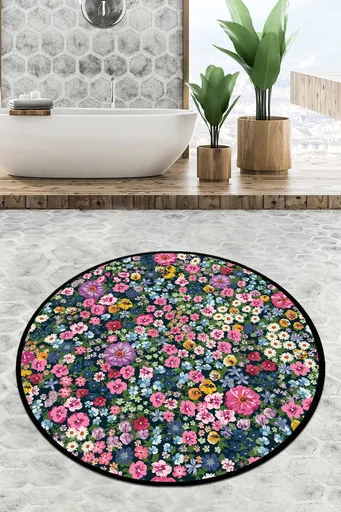 Covoras de baie, L'essentiel Maison, Antoryum Circle Djt 120, Multicolor