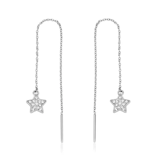 S'Agapõ Cercei jucăuși din oțel Steluțe Aurora SAR54