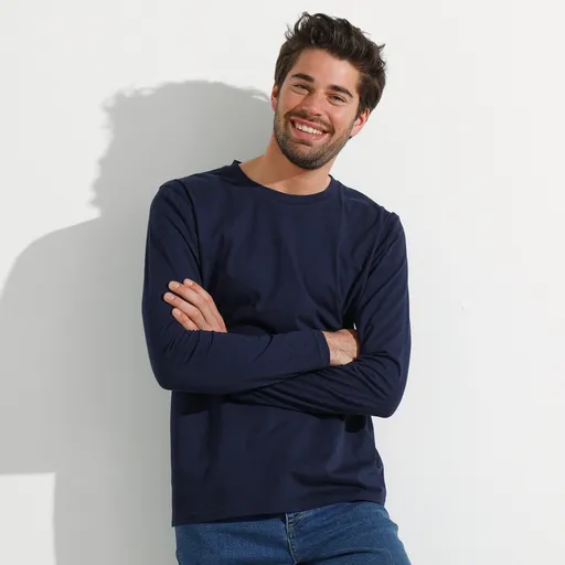 Tricou cu mânecă lungă și decolteu rotund