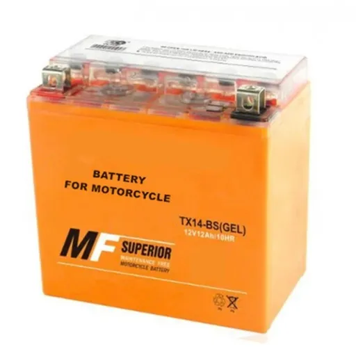 Baterie Gel Scuter, Atv 14ah 12v, portocalie, 14.5 x 14.5x 8.5cm