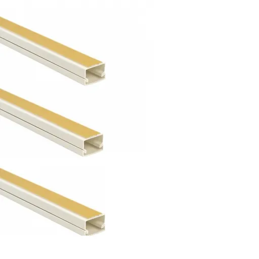 Set 10 bucati canal cablu PVC alb cu adeziv 12x12mm 2M/buc SpotVision KO-C12X12A