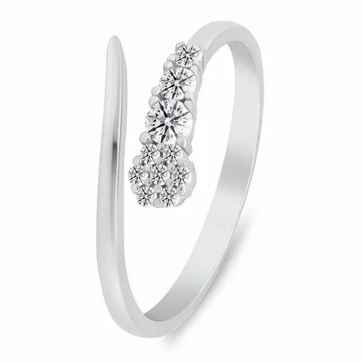 Brilio Silver Inel deschis de lux cu zirconi transparente RI153W 58 mm