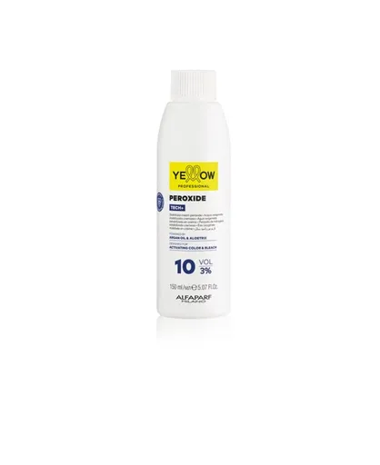 YELLOW Peroxide Tech+ 3% 10Vol – Emulsie Oxidanta Profesionala pentru Colorare Uniforma si Stralucitoare, Gramaj: 150