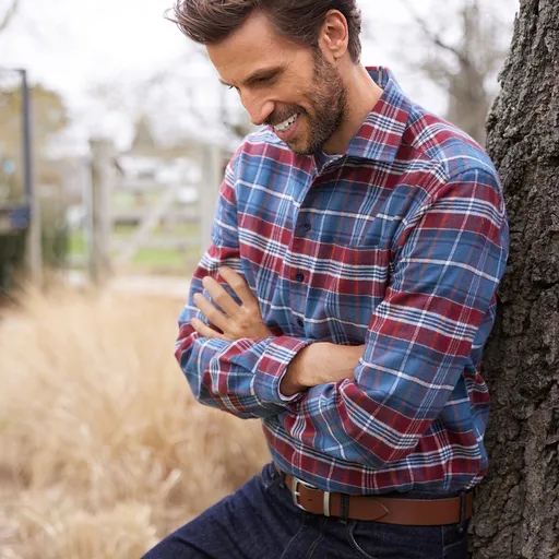 Cămașă extra-lungă din flanel în carouri