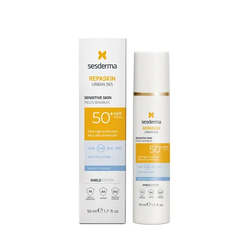 Sesderma Protecție solară pentru piele sensibilă SPF 50+ Repaskin Urban 365 (Sensitive Skin) 50 ml