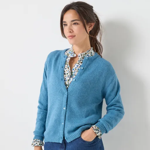 Pulover din amestec de mohair și lână