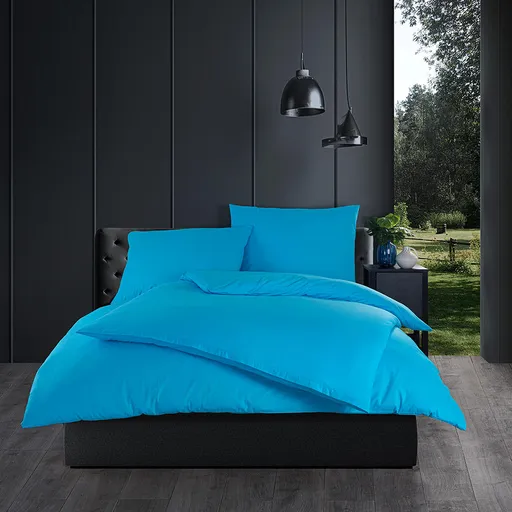 Lenjerie de pat din bumbac Color turcoaz, 140 x200 cm, 70 x 90 cm