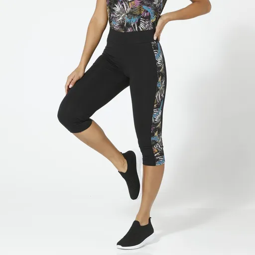 jambiere 3/4 cu inserții laterale imprimate