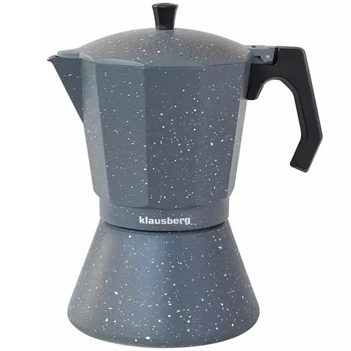 Cafetiera moka Klausberg KB 7547, 9 cesti, Inductie, Marmura gri