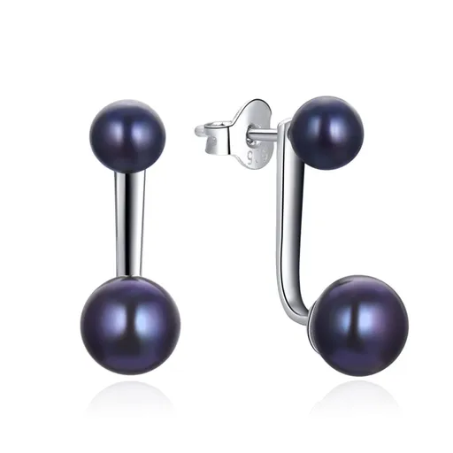 MOISS Cercei eleganți din argint cu perlă 2in1 E0004867