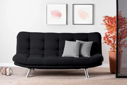 Canapea extensibila 3 locuri, Atelier del Sofa, 859FTN2805, Negru