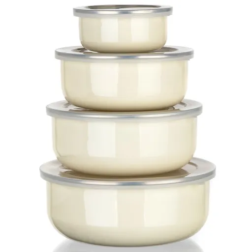 Set de boluri smălțuite AMANDE, 8 bucăți