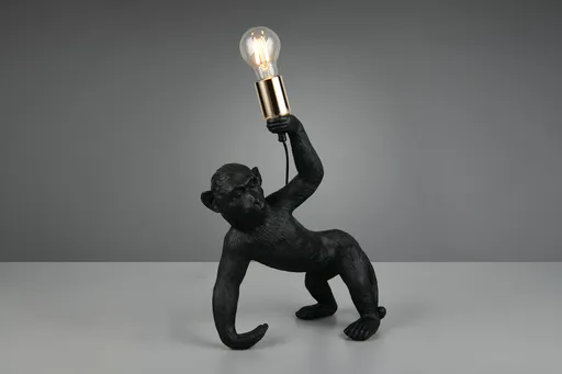 Lampa de masa Bobo, RL, 31.5x17.5x42 cm, 15W, 1x E27, polirasina, negru