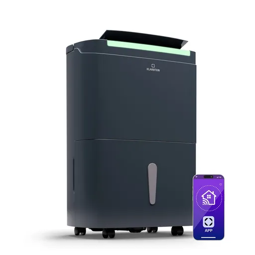Klarstein DryFy Pro Connect Smart, Dezumidificator de aer, WiFi, Compresie, 30l/zi, 50-60m²