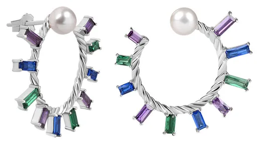 Silver Cat Cercei de damă cu zirconi și perle SC350