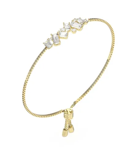 Guess Brățară placată cu aur cu cristale și zirconii Chandelier JUBB05363JWYG 18.5 cm