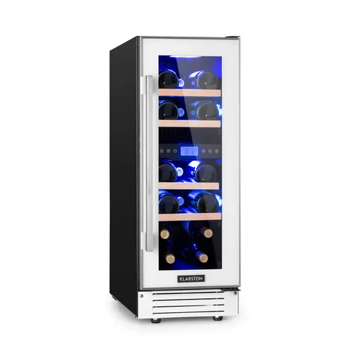 Klarstein Vinovilla 17, vinotecă cu două zone, 53 l, 17 sticle, 3 culori, albă