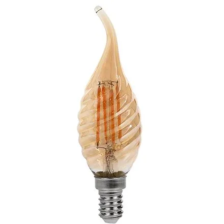 Bec LED E14 4W cu filament 2200K alb cald V-TAC SKU-217116