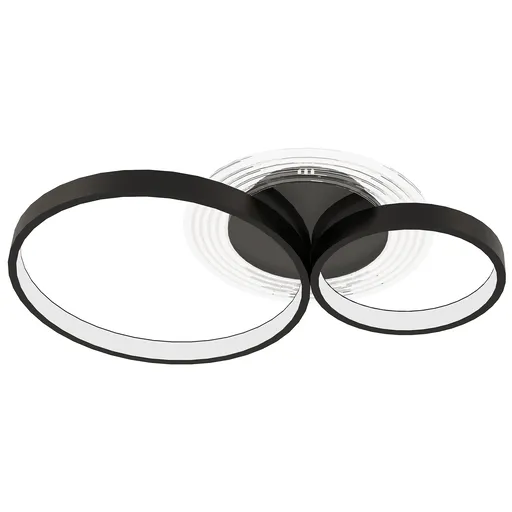 HOMCOM Lampă de tavan LED Modernă cu Intensitate Reglabilă, Putere 40W, Negru | Aosom Romania