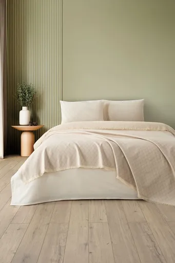 Cuvertura matlasata dubla, L'essentiel Maison, Lapis, Bej