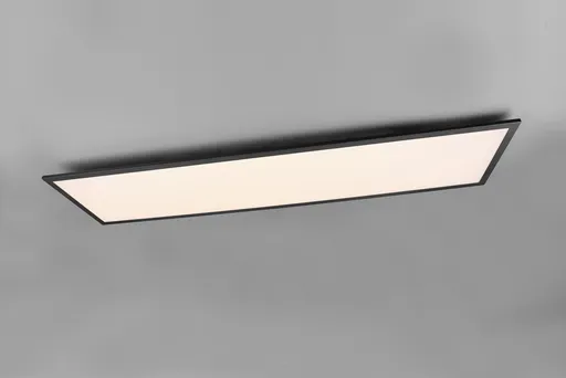 Plafoniera Alpha, RL, 119.5x29.5x5 cm, 34W, 1x SMD LED, metal, negru mat