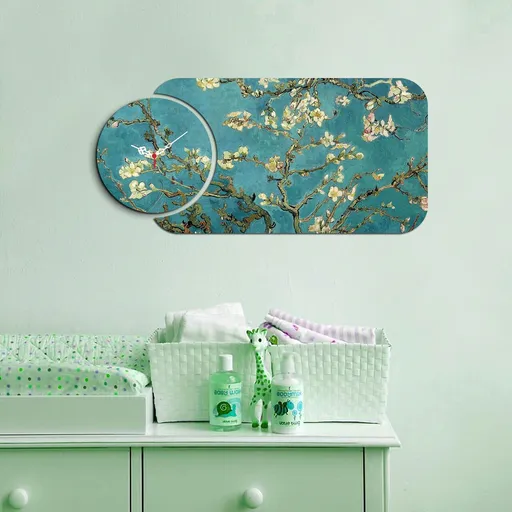 Ceas de perete, YMS-01, Dimensiune: 68 x 32 cm, Multicolor