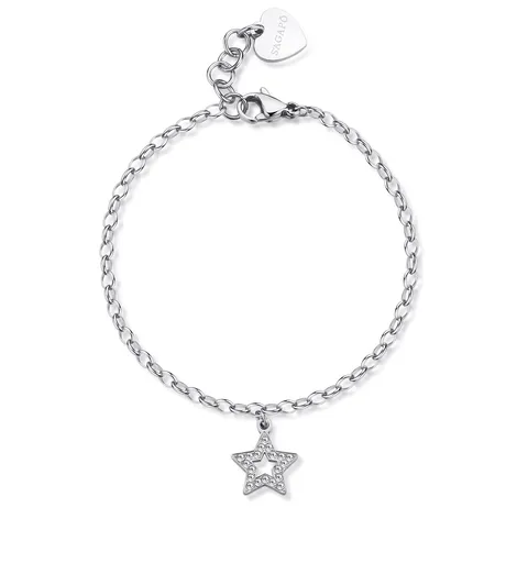 S'Agapõ Brățară rafinată din oțel cu stea Happy SHAR28