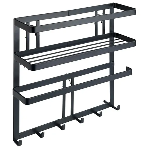 Wenko Raft multifuncțional de bucătărie cu cârlige Gala, 33 x 9 x 30 cm