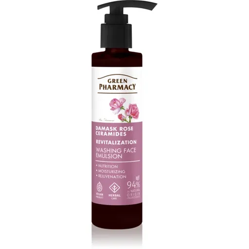 Green Pharmacy Damask Rose & Ceramides Face Emulsion emulsie pentru curatare faciale 150 ml