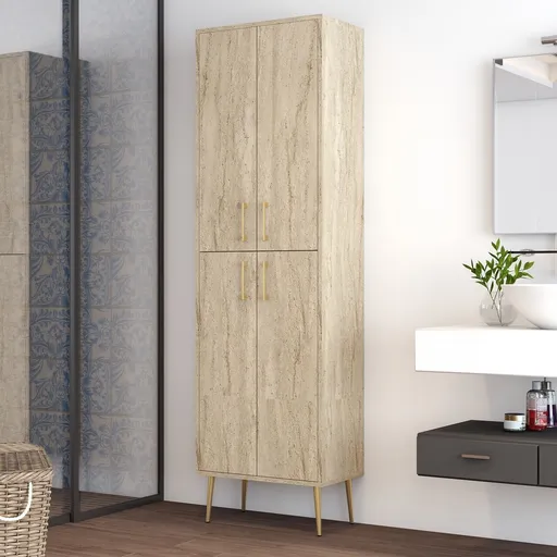 Dulap multifunctional, Hanah Home, Berlin A, 60x200x35 cm, Travertin