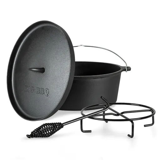 Klarstein Galloway, oală din fontă,  11.3 oală barbecue, fontă, dimensiune XL / 11.3 qt / 10,7 l