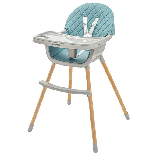 Scaun de masă pentru copii Baby Mix Freja wooden, verde