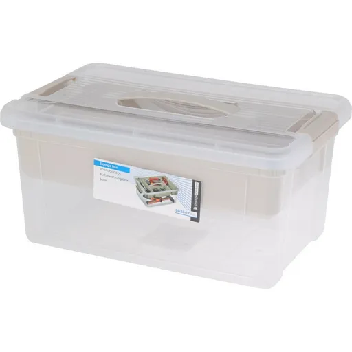 Cutie de depozitare Storage Solutions dinplastic cu inserție 9 l, 35 x 23 x 17 cm