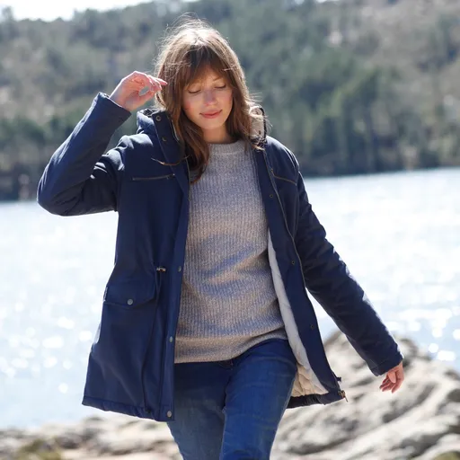 Parka impermeabilă cu căptușeală din fleece