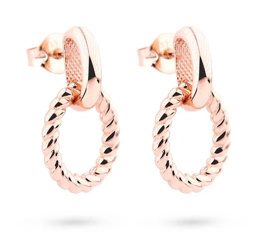 Cutie Jewellery Cercei la modă din aur roz Z5028-20-X-4