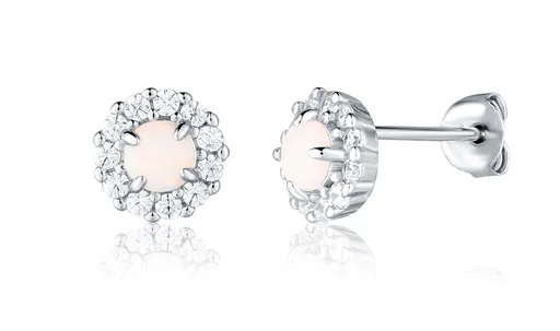 JVD Cercei strălucitori din argint cu opal artificial SVLE3034X61O100