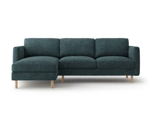 Coltar stanga 3 locuri, Eden, Micadoni Home, 250x150x90 cm, tesatura structurata, verde albastrui melanj