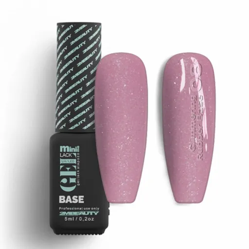 Oja semipermanenta GELlack 2M Glimmering Rubber Base Nr. 08 - 5ml
