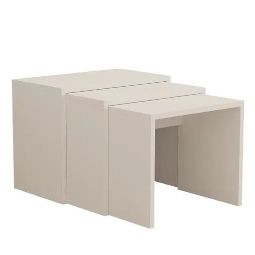 Măsuță auxiliară Grops, 3 buc., alb