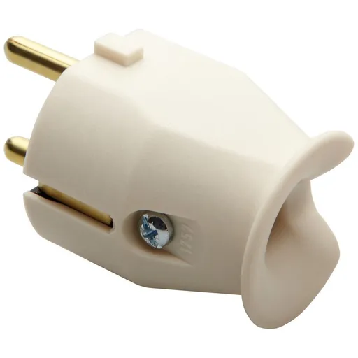 Stecher drept alb 10/16A 2P+E 250V Gewiss GW28011