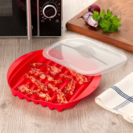 Dispoz. pentru prepar. baconului microun