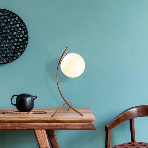 Lampa de masa, Opviq, 584TTM1724, Alb / Cupru