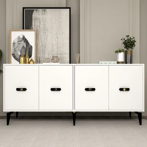 Consola, Hanah Home, Fly, 180x82.6x35 cm, Alb